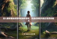 深入解析角色扮演手机单机游戏，沉浸式体验与独立世界的魅力