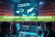 CSGO赛事再起波澜，多场国际大赛暂停，原因揭秘及后续影响分析