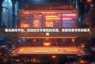 橙光游戏平台，沉浸式文字冒险的乐园，探索创意写作的新天地