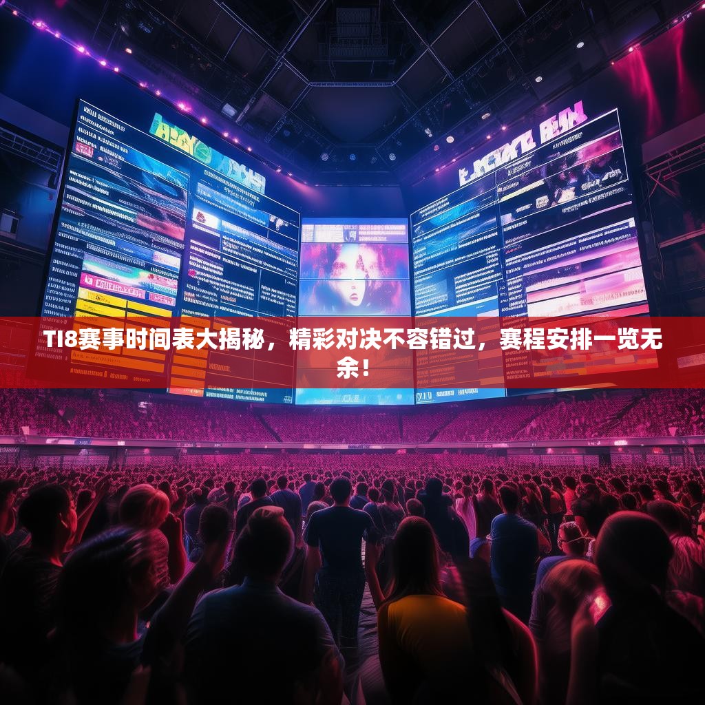 TI8赛事时间表大揭秘,精彩对决不容错过,赛程安排一览无余! TI8赛事时间表大揭秘,精彩对决不容错过,赛程安排一览无余!