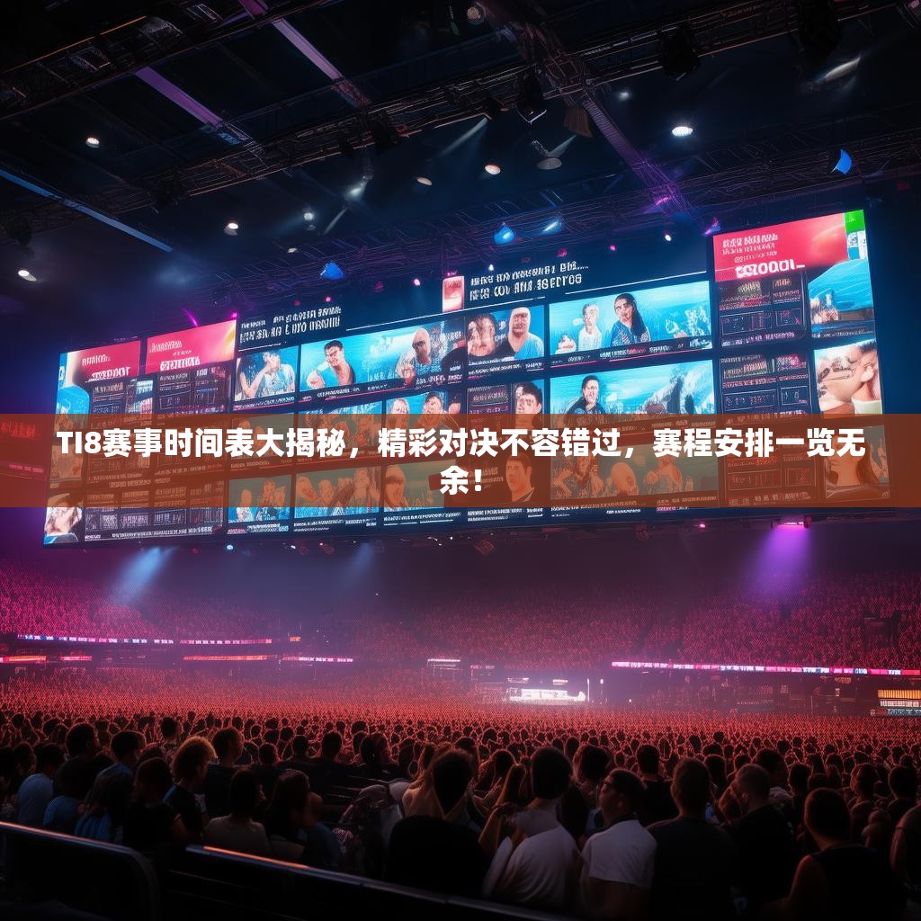 TI8赛事时间表大揭秘,精彩对决不容错过,赛程安排一览无余! TI8赛事时间表大揭秘,精彩对决不容错过,赛程安排一览无余!