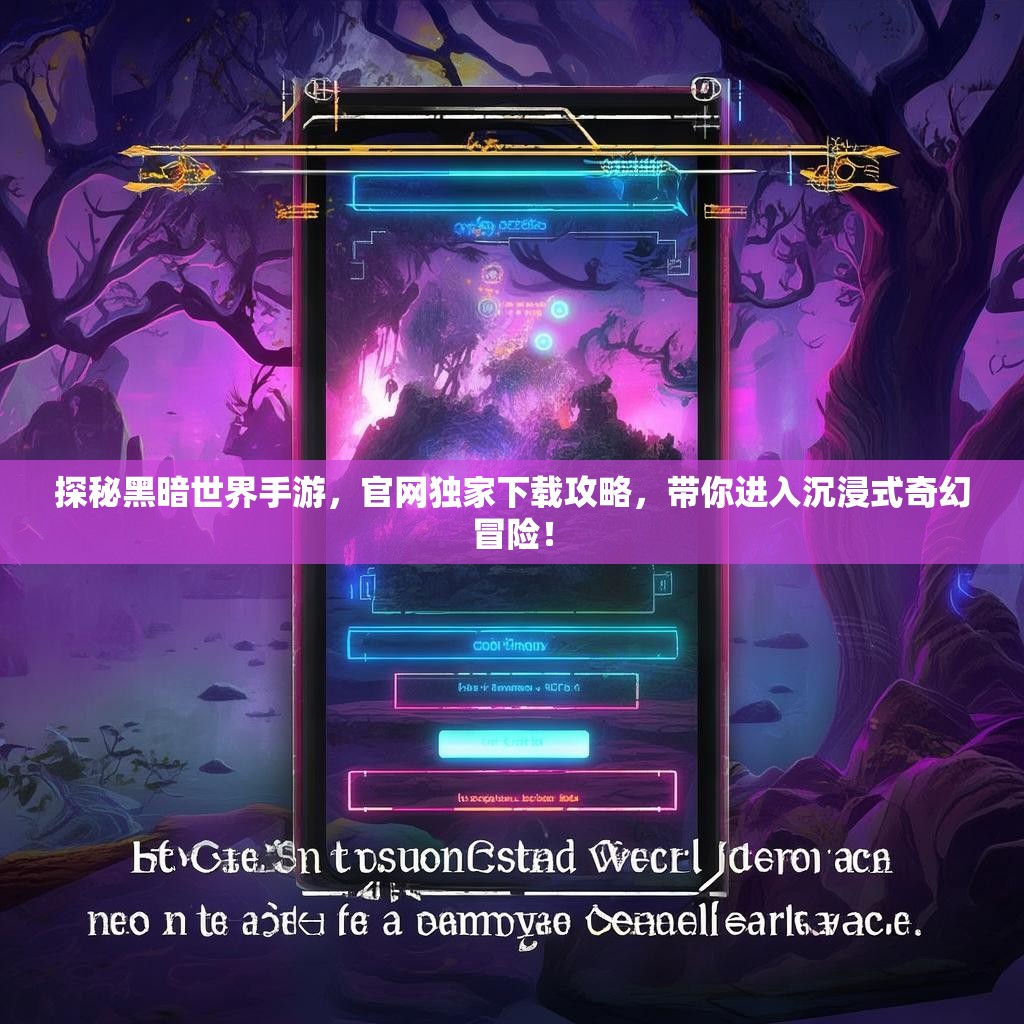探秘黑暗世界手游，官网独家下载攻略，带你进入沉浸式奇幻冒险！