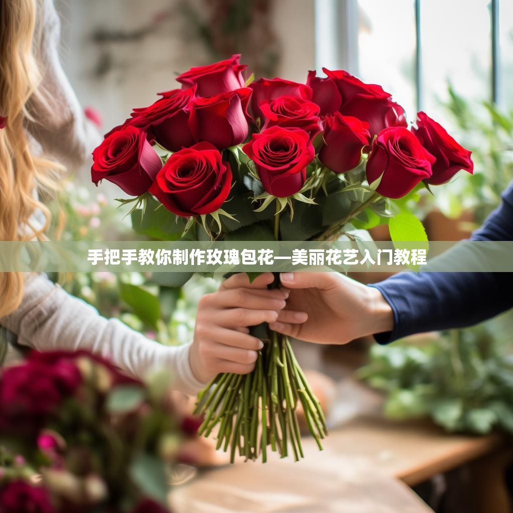 手把手教你制作玫瑰包花—美丽花艺入门教程