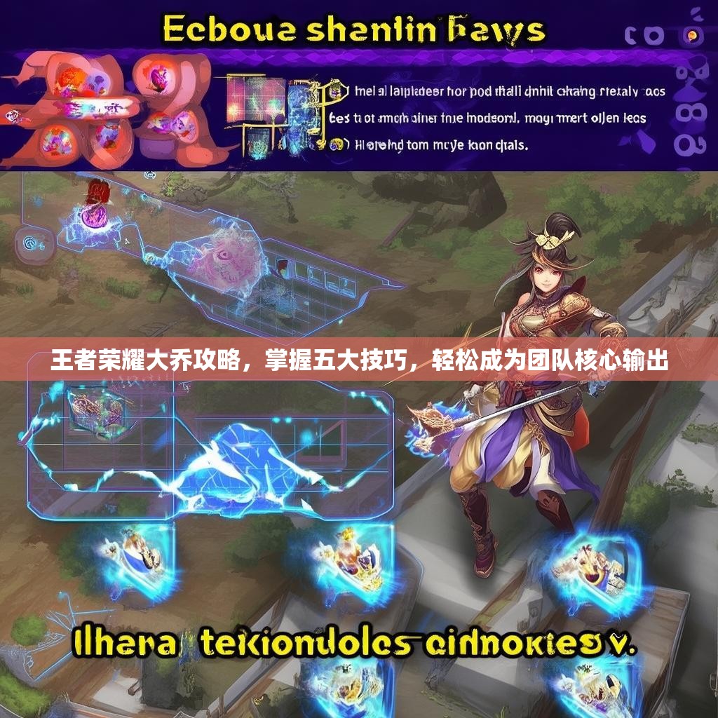 王者荣耀大乔攻略,掌握五大技巧,轻松成为团队核心输出 王者荣耀大乔攻略,掌握五大技巧,轻松成为团队核心输出
