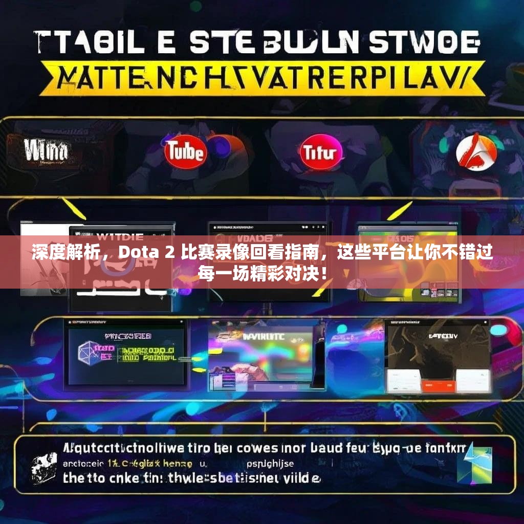 深度解析，Dota 2 比赛录像回看指南，这些平台让你不错过每一场精彩对决！