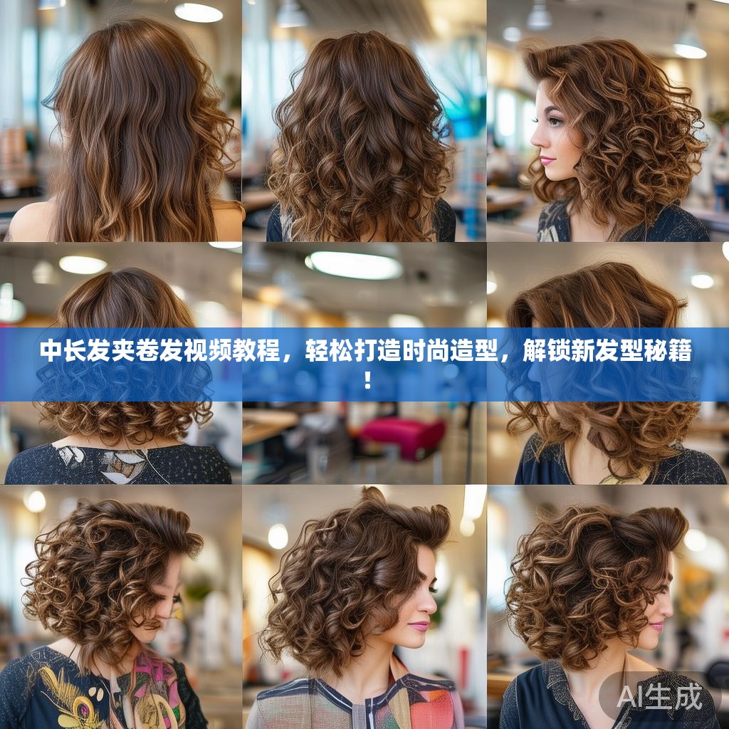 中长发夹卷发视频教程，轻松打造时尚造型，解锁新发型秘籍！