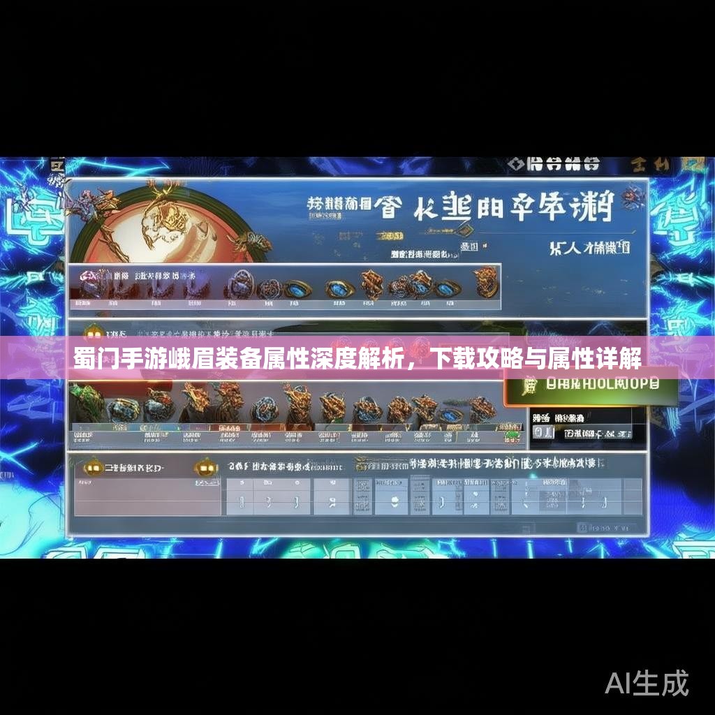 蜀门手游峨眉装备属性深度解析,下载攻略与属性详解 蜀门手游峨眉装备属性深度解析,下载攻略与属性详解