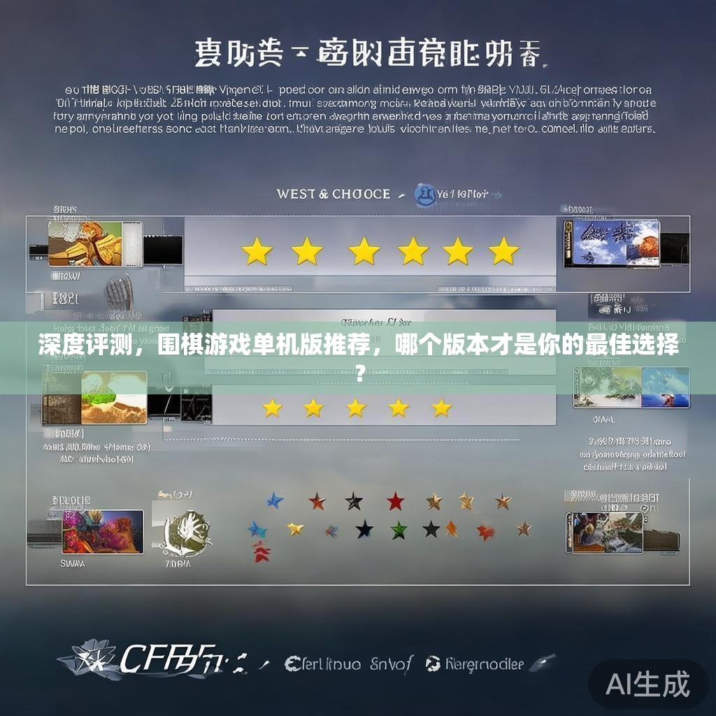 深度评测,围棋游戏单机版推荐,哪个版本才是你的最佳选择? 深度评测,围棋游戏单机版推荐,哪个版本才是你的最佳选择?