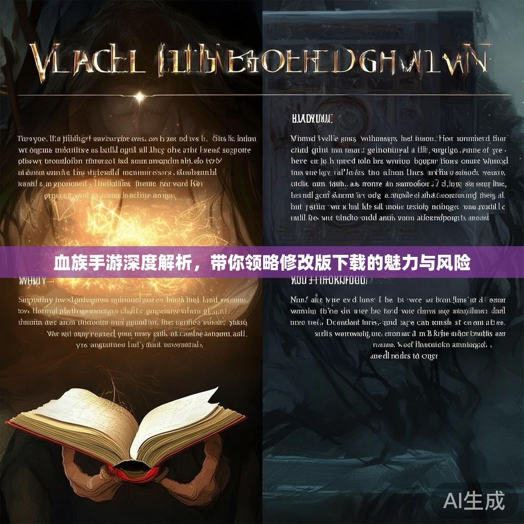 血族手游深度解析,带你领略修改版下载的魅力与风险 血族手游深度解析,带你领略修改版下载的魅力与风险