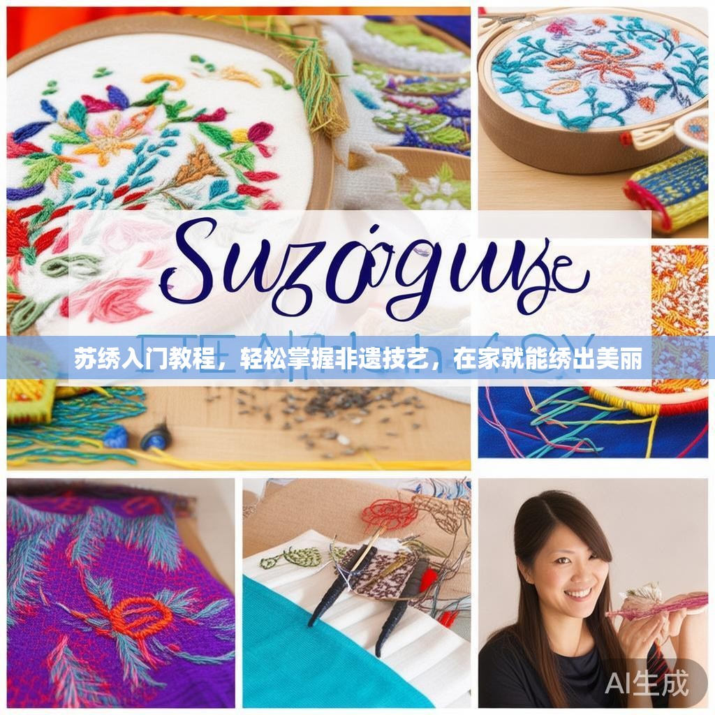苏绣入门教程，轻松掌握非遗技艺，在家就能绣出美丽