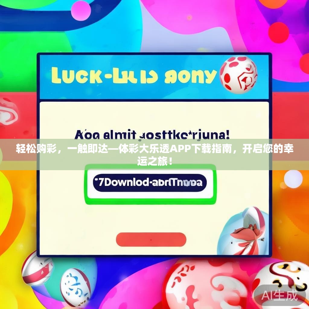 轻松购彩，一触即达—体彩大乐透APP下载指南，开启您的幸运之旅！