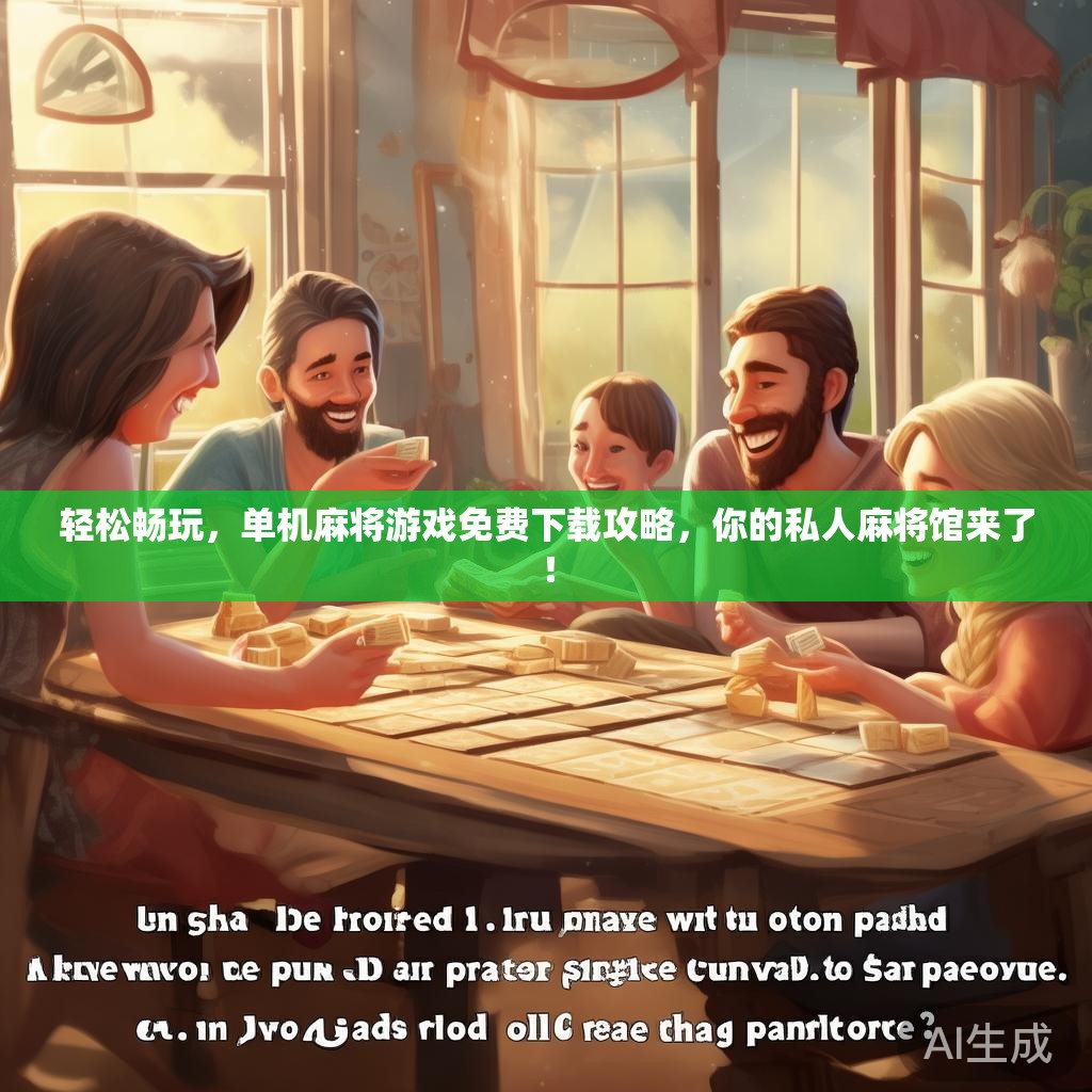 轻松畅玩,单机麻将游戏免费下载攻略,你的私人麻将馆来了! 轻松畅玩,单机麻将游戏免费下载攻略,你的私人麻将馆来了!