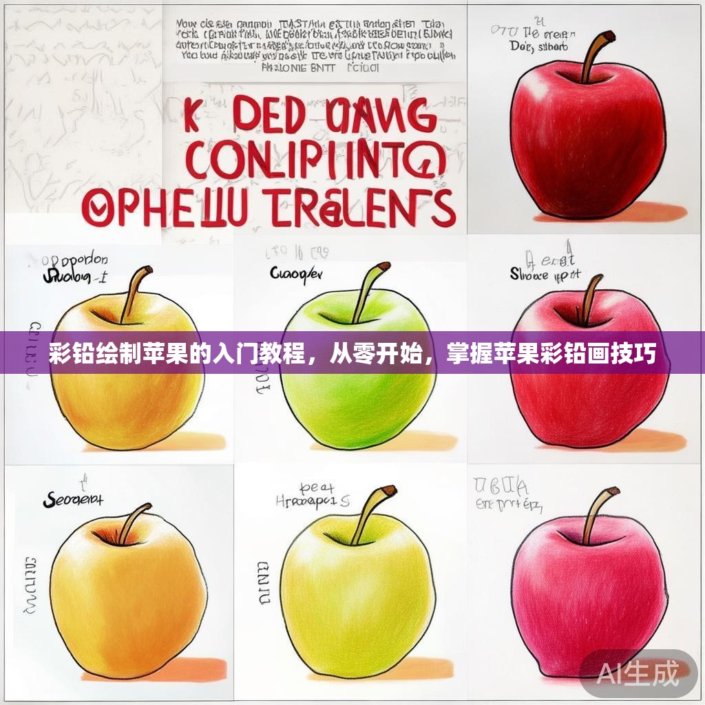 彩铅绘制苹果的入门教程，从零开始，掌握苹果彩铅画技巧