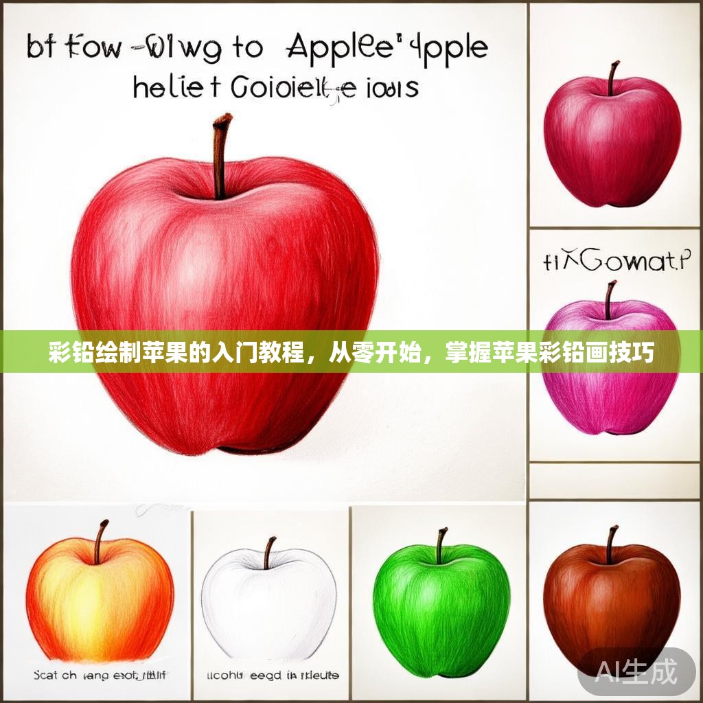彩铅绘制苹果的入门教程，从零开始，掌握苹果彩铅画技巧