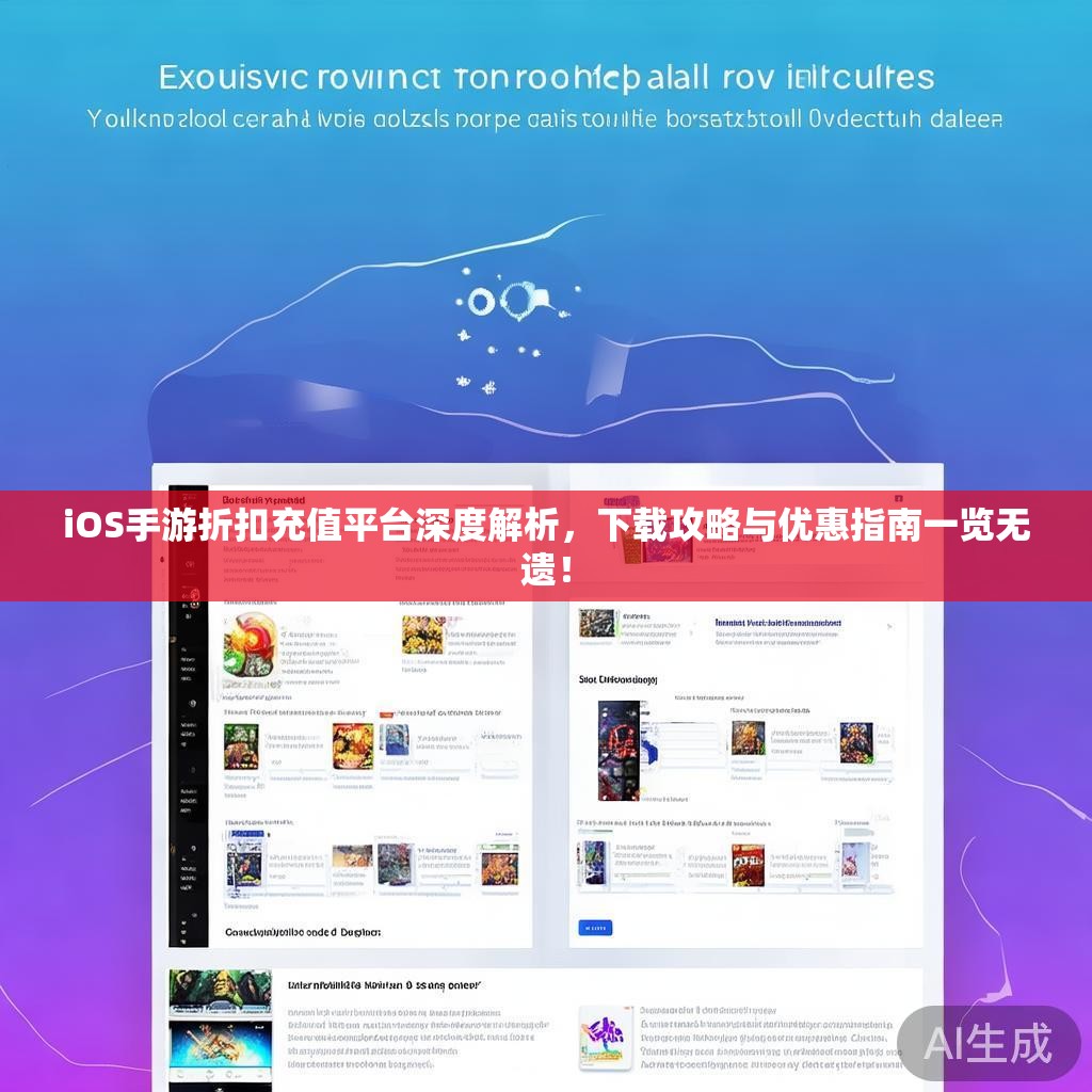 iOS手游折扣充值平台深度解析，下载攻略与优惠指南一览无遗！