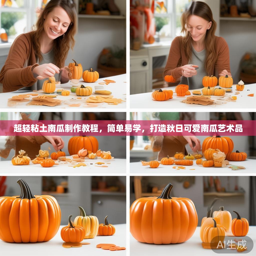 超轻粘土南瓜制作教程，简单易学，打造秋日可爱南瓜艺术品