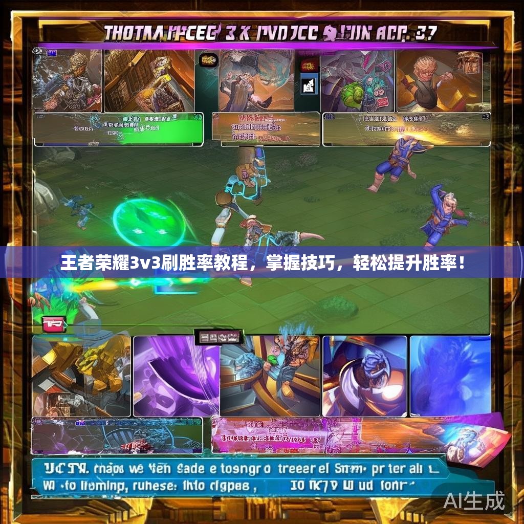 王者荣耀3v3刷胜率教程,掌握技巧,轻松提升胜率! 王者荣耀3v3刷胜率教程,掌握技巧,轻松提升胜率!
