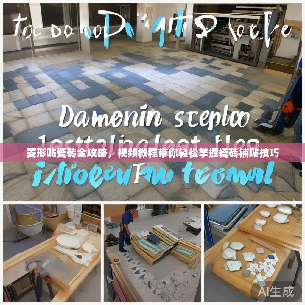 菱形贴瓷砖全攻略，视频教程带你轻松掌握瓷砖铺贴技巧