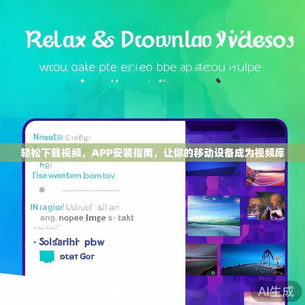 轻松下载视频,APP安装指南,让你的移动设备成为视频库 轻松下载视频,APP安装指南,让你的移动设备成为视频库