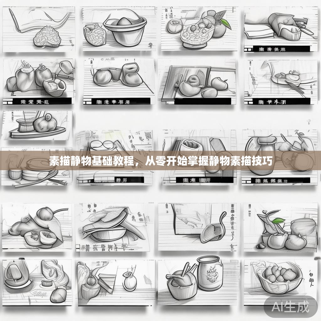 素描静物基础教程，从零开始掌握静物素描技巧