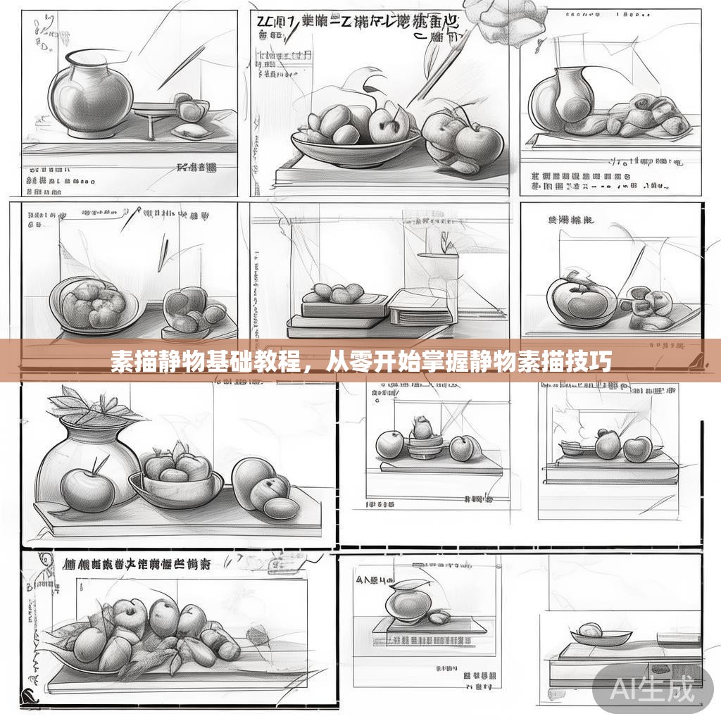 素描静物基础教程，从零开始掌握静物素描技巧