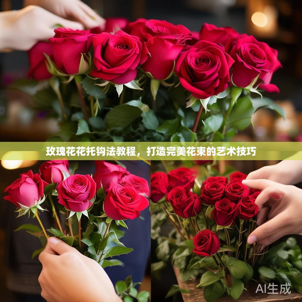 玫瑰花花托钩法教程,打造完美花束的艺术技巧 玫瑰花花托钩法教程,打造完美花束的艺术技巧