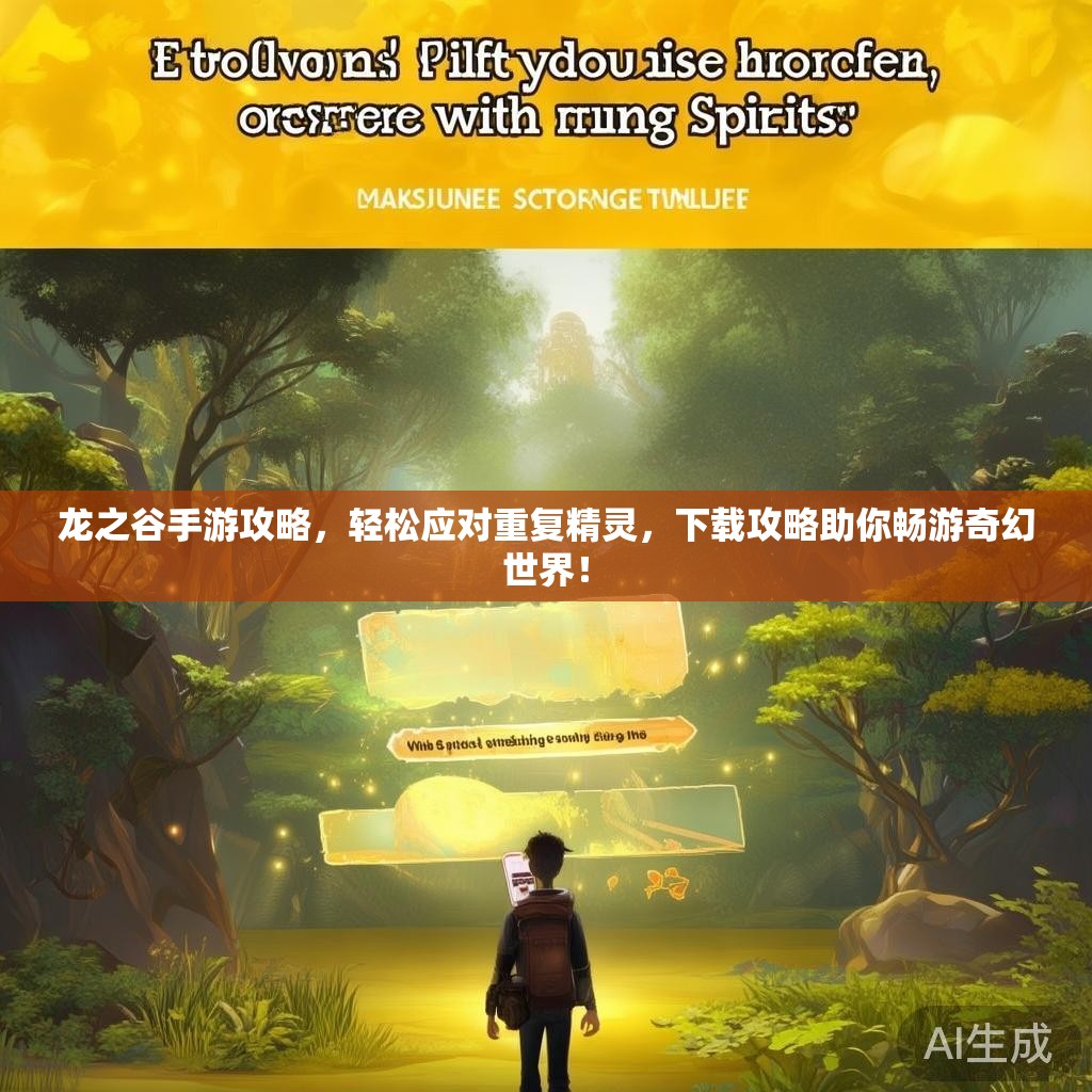 龙之谷手游攻略,轻松应对重复精灵,下载攻略助你畅游奇幻世界! 龙之谷手游攻略,轻松应对重复精灵,下载攻略助你畅游奇幻世界!