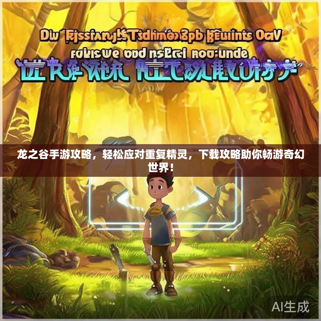 龙之谷手游攻略,轻松应对重复精灵,下载攻略助你畅游奇幻世界! 龙之谷手游攻略,轻松应对重复精灵,下载攻略助你畅游奇幻世界!