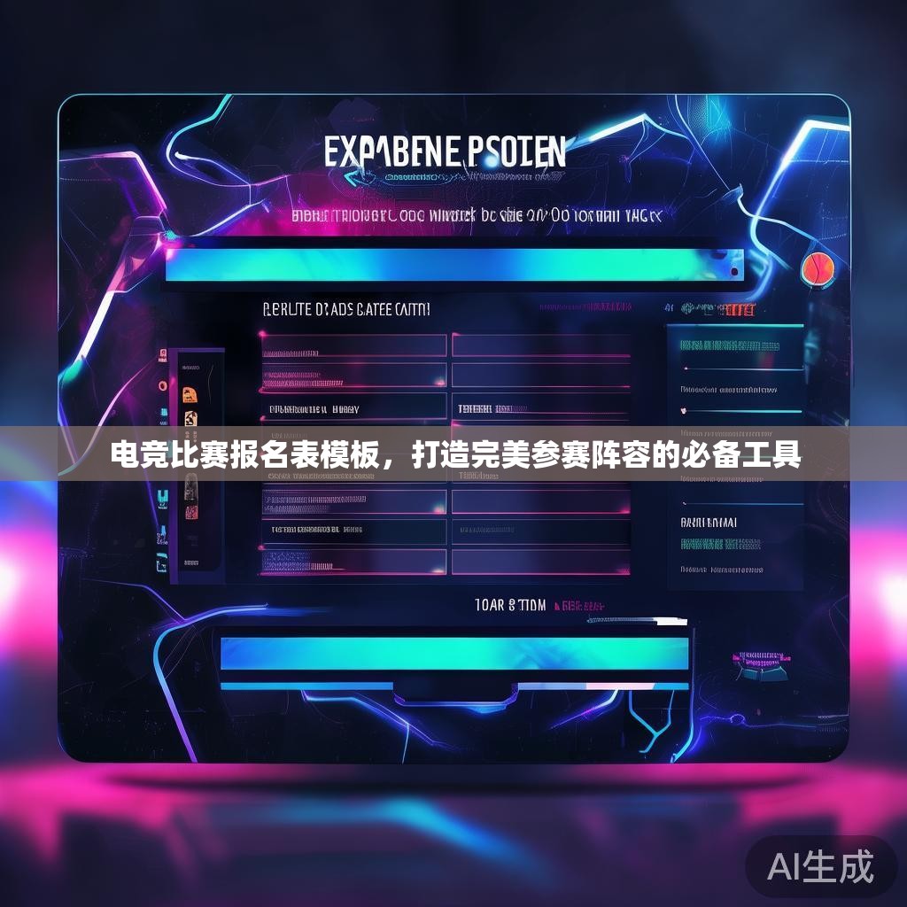 电竞比赛报名表模板，打造完美参赛阵容的必备工具