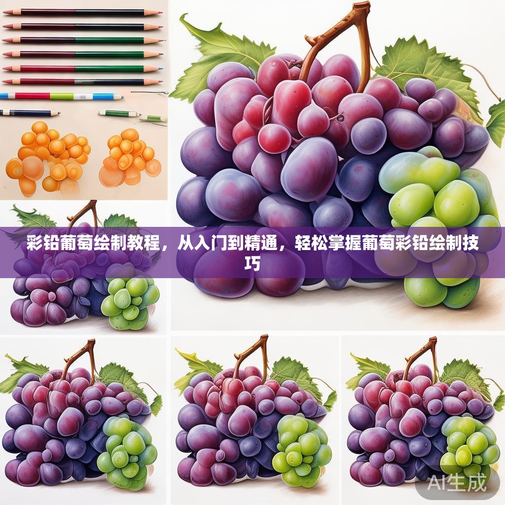 彩铅葡萄绘制教程，从入门到精通，轻松掌握葡萄彩铅绘制技巧