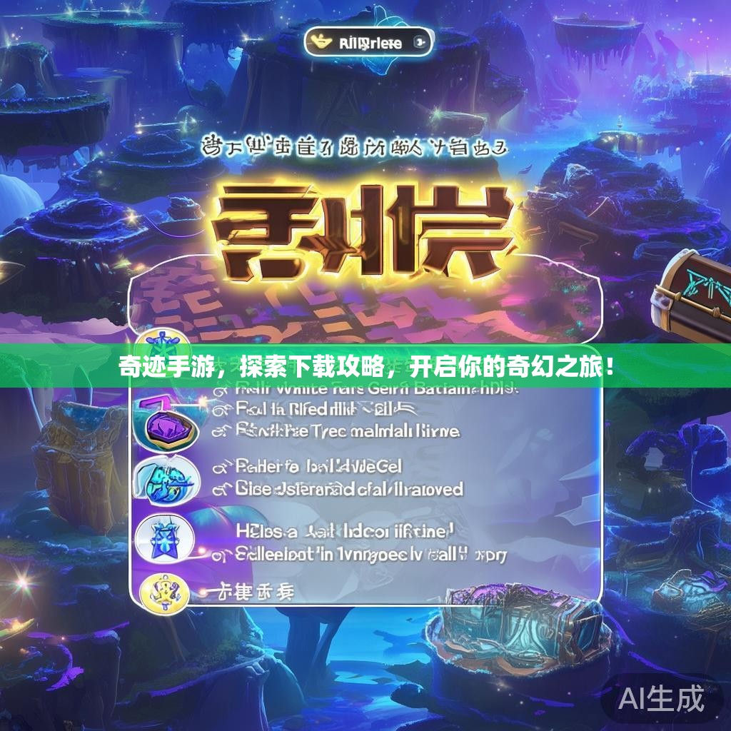奇迹手游，探索下载攻略，开启你的奇幻之旅！