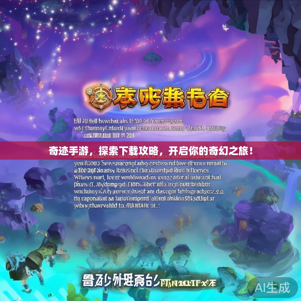 奇迹手游，探索下载攻略，开启你的奇幻之旅！