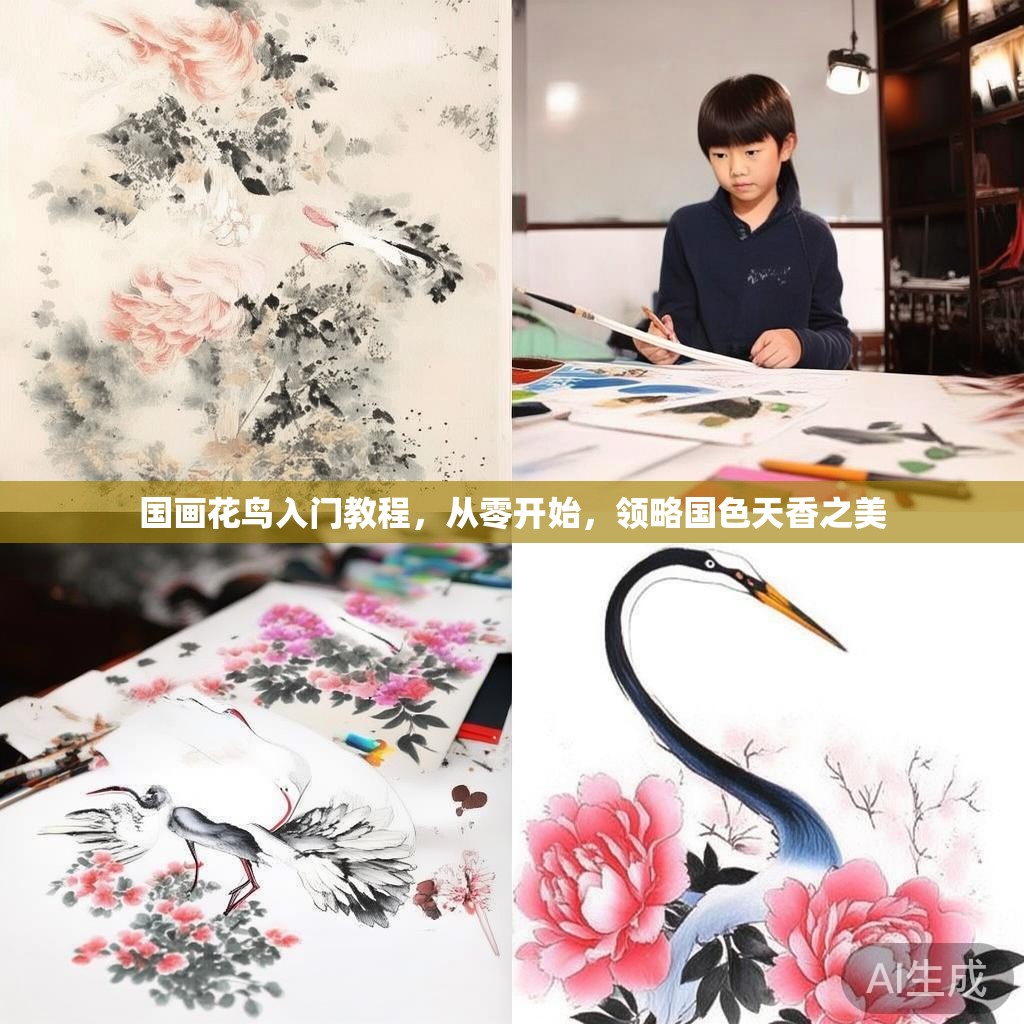 国画花鸟入门教程，从零开始，领略国色天香之美