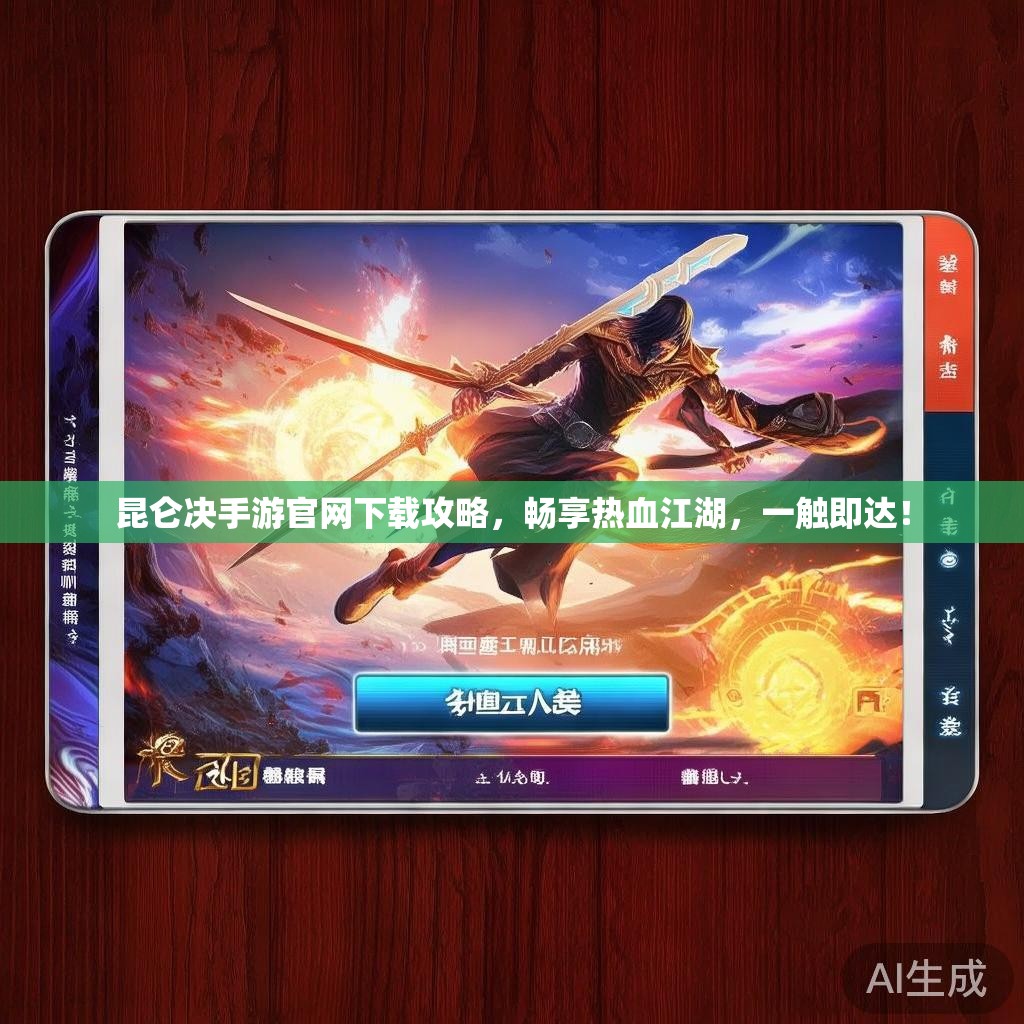 昆仑决手游官网下载攻略，畅享热血江湖，一触即达！