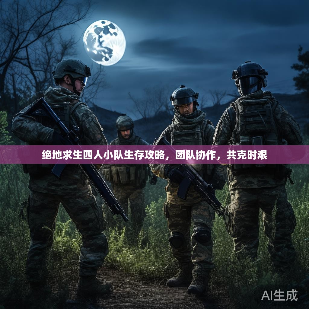 绝地求生四人小队生存攻略，团队协作，共克时艰