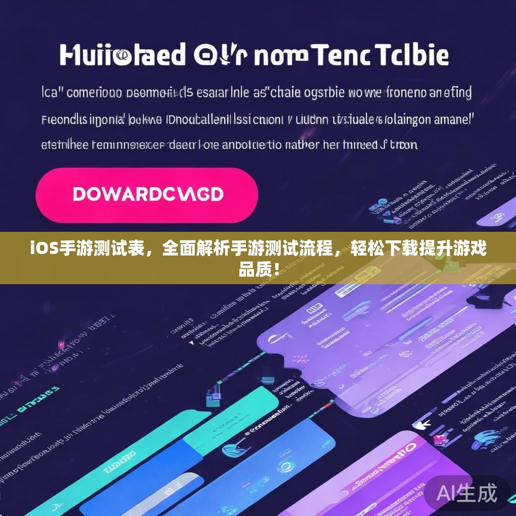 iOS手游测试表，全面解析手游测试流程，轻松下载提升游戏品质！
