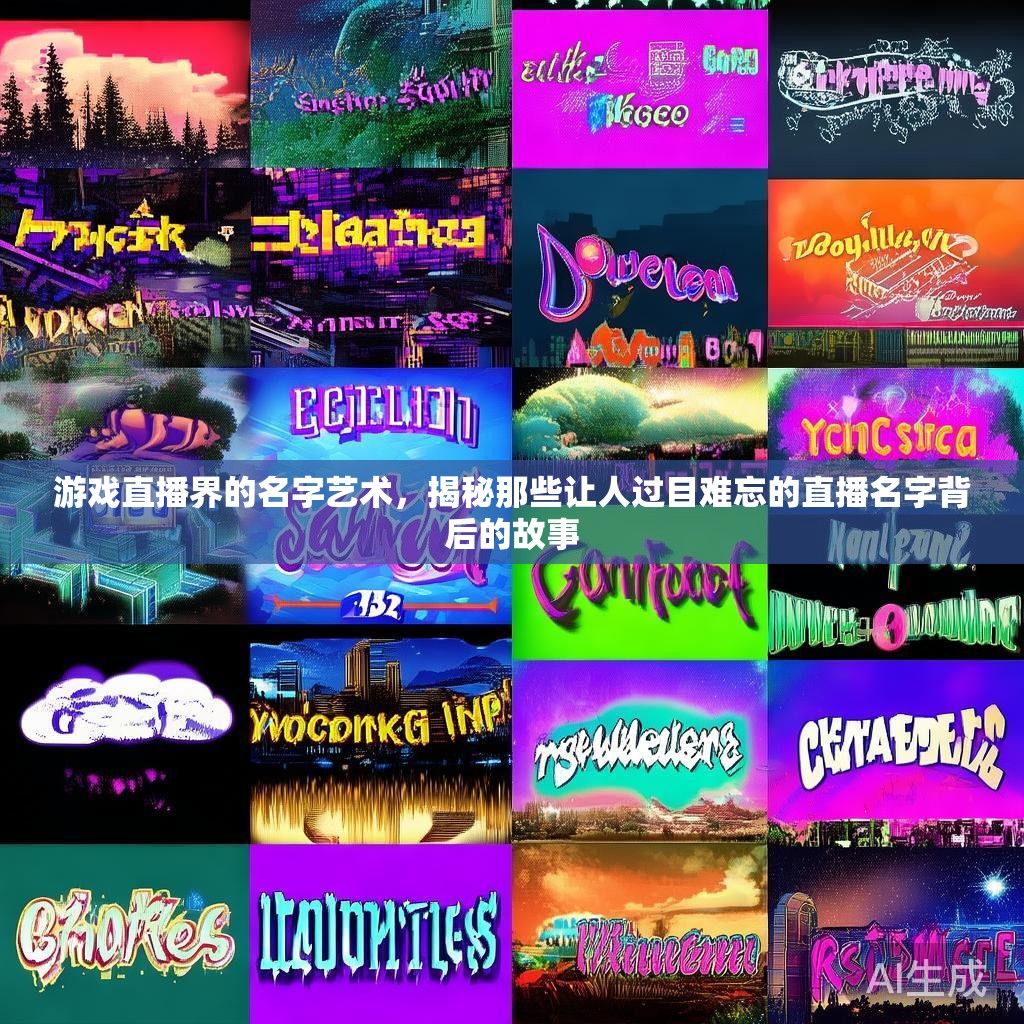 游戏直播界的名字艺术，揭秘那些让人过目难忘的直播名字背后的故事