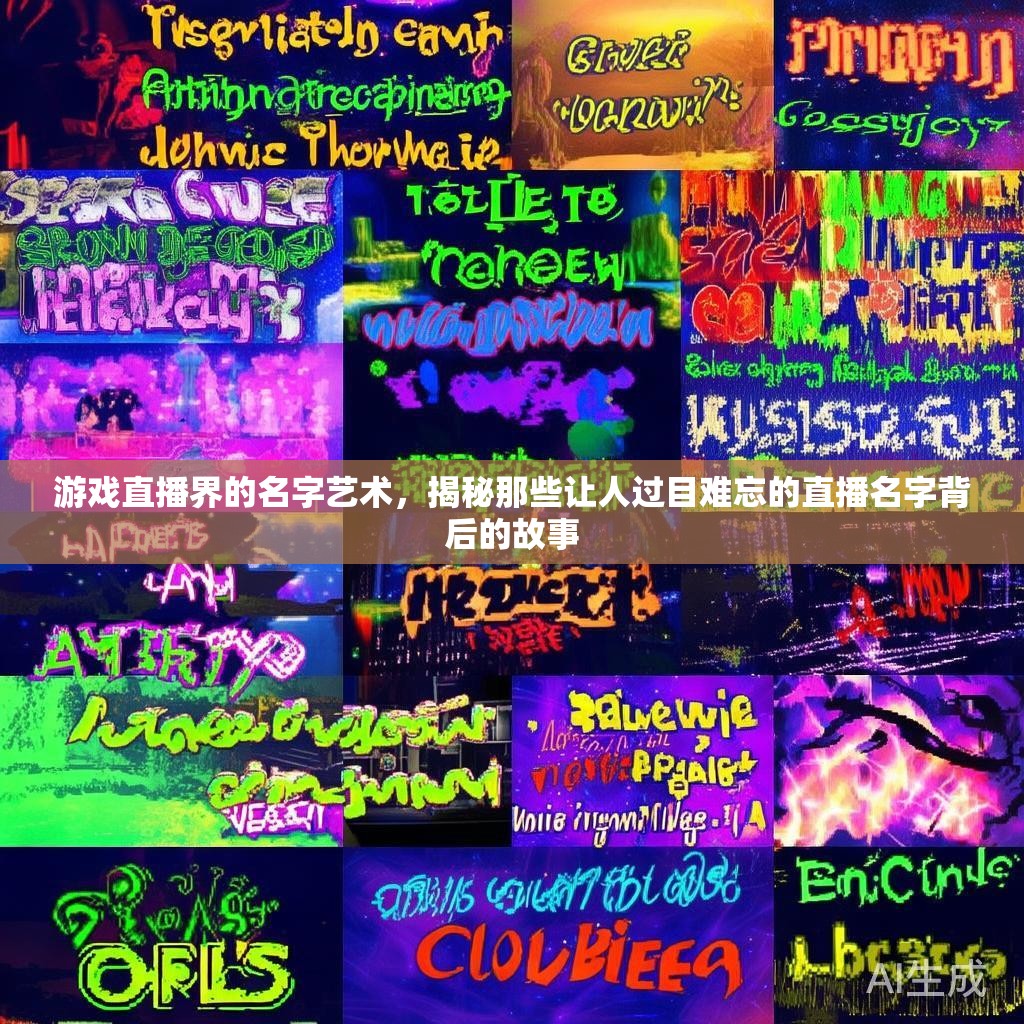 游戏直播界的名字艺术，揭秘那些让人过目难忘的直播名字背后的故事