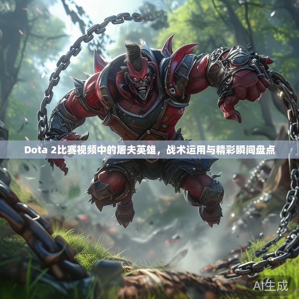 Dota 2比赛视频中的屠夫英雄，战术运用与精彩瞬间盘点
