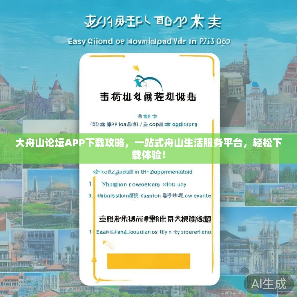 大舟山论坛APP下载攻略，一站式舟山生活服务平台，轻松下载体验！