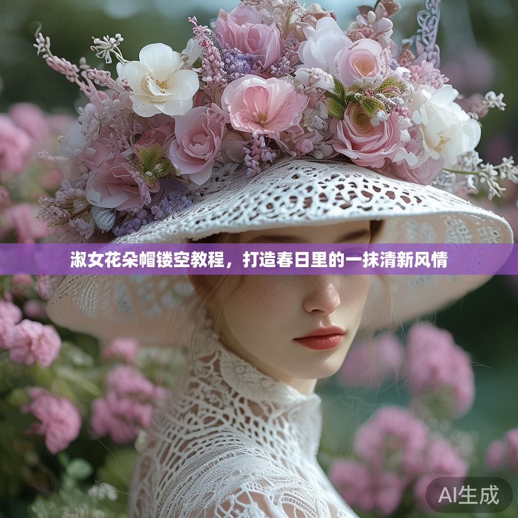 淑女花朵帽镂空教程,打造春日里的一抹清新风情 淑女花朵帽镂空教程,打造春日里的一抹清新风情