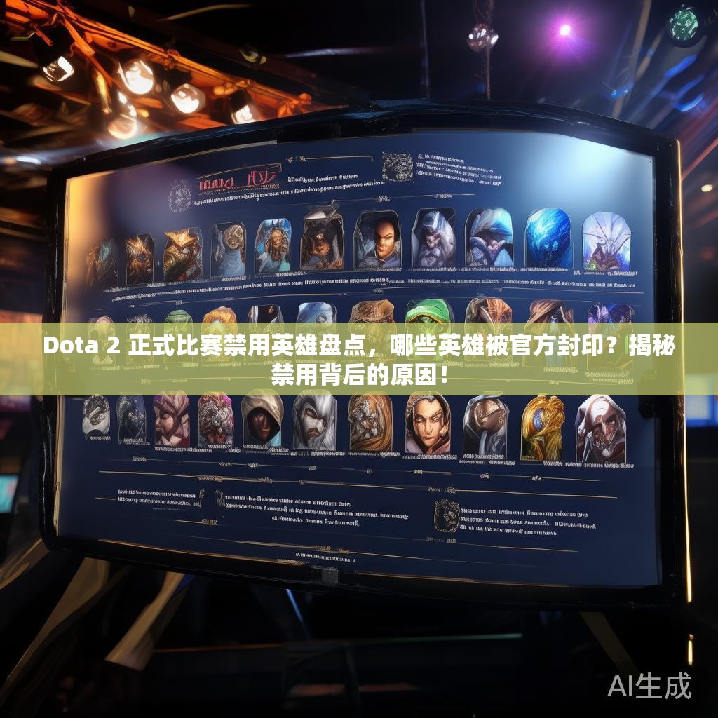 Dota 2 正式比赛禁用英雄盘点，哪些英雄被官方封印？揭秘禁用背后的原因！