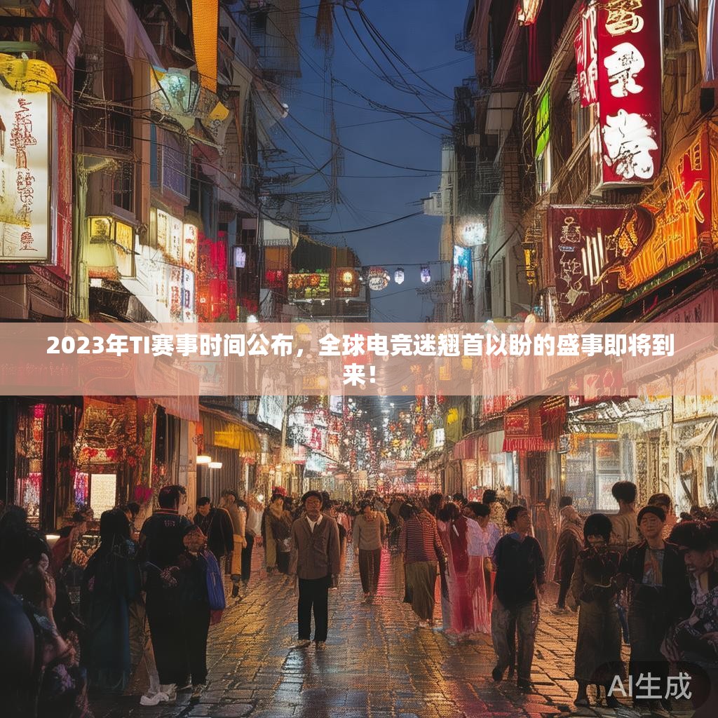 2023年TI赛事时间公布，全球电竞迷翘首以盼的盛事即将到来！