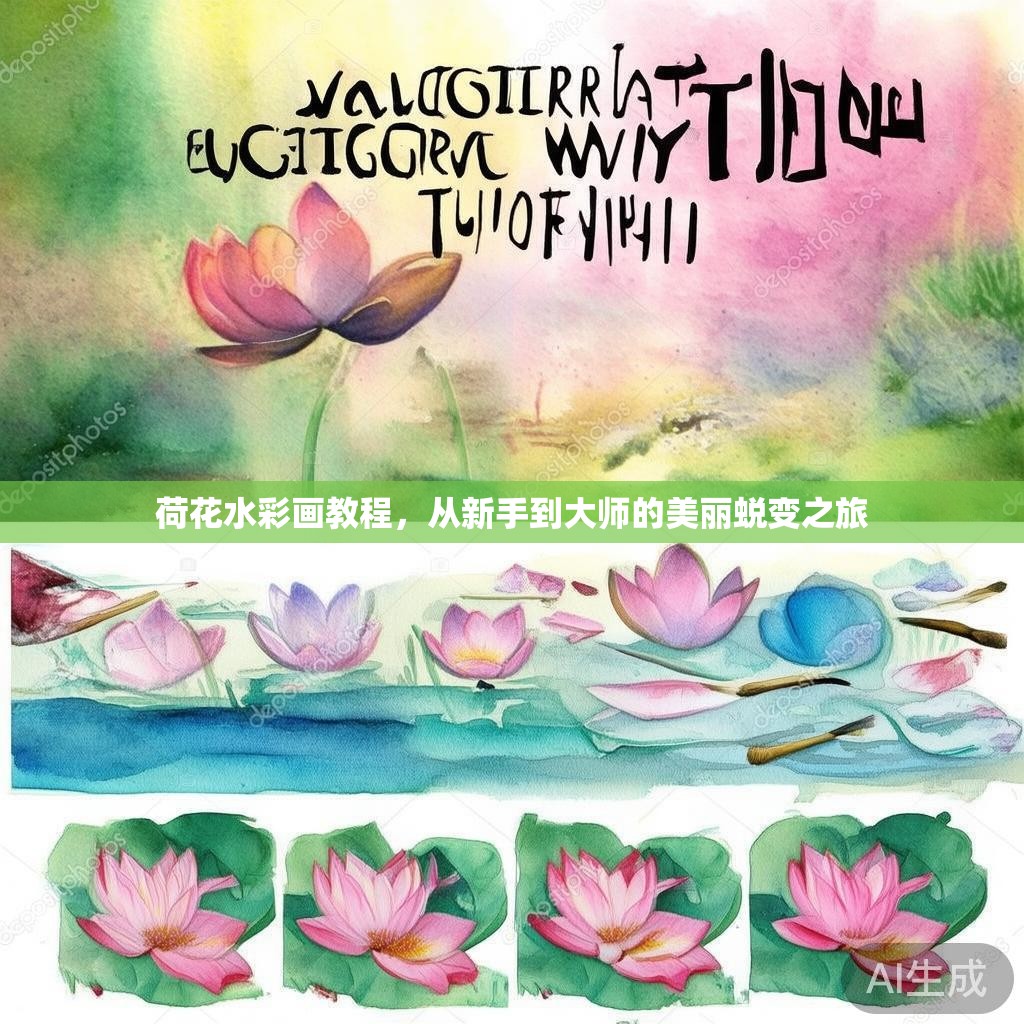 荷花水彩画教程，从新手到大师的美丽蜕变之旅