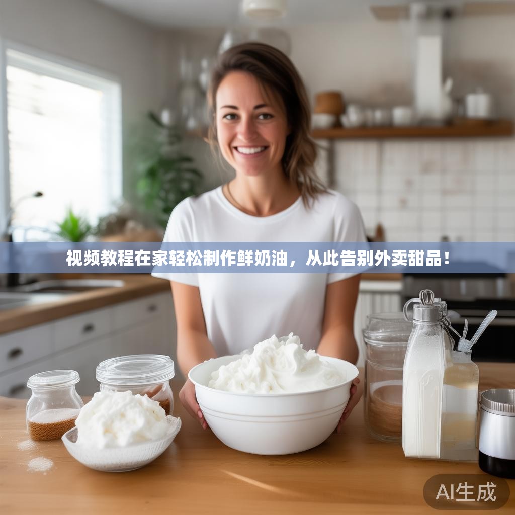 视频教程在家轻松制作鲜奶油，从此告别外卖甜品！