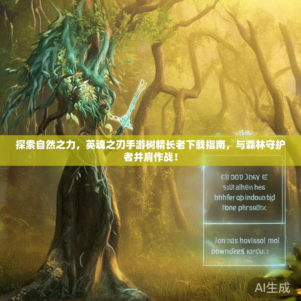 探索自然之力，英魂之刃手游树精长老下载指南，与森林守护者并肩作战！
