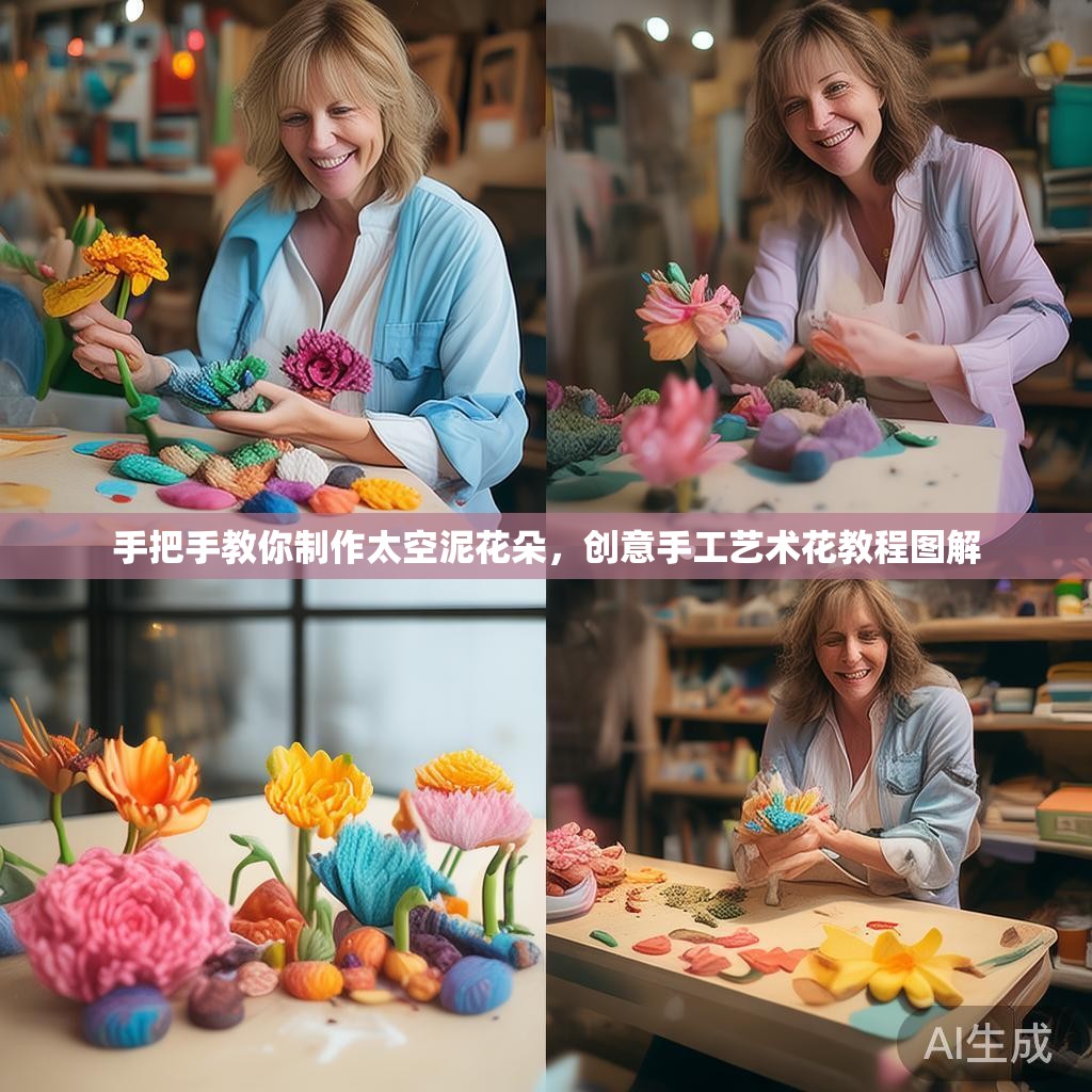 手把手教你制作太空泥花朵，创意手工艺术花教程图解