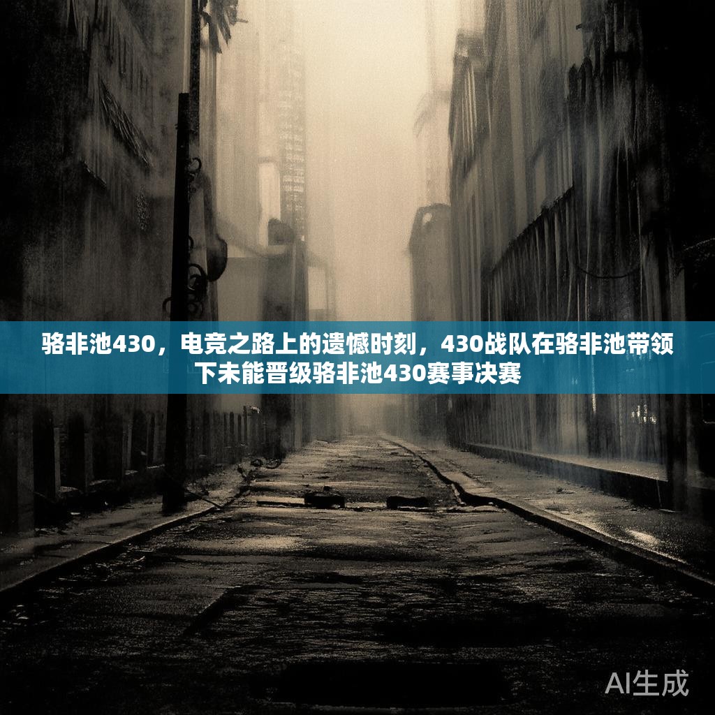 骆非池430，电竞之路上的遗憾时刻，430战队在骆非池带领下未能晋级骆非池430赛事决赛