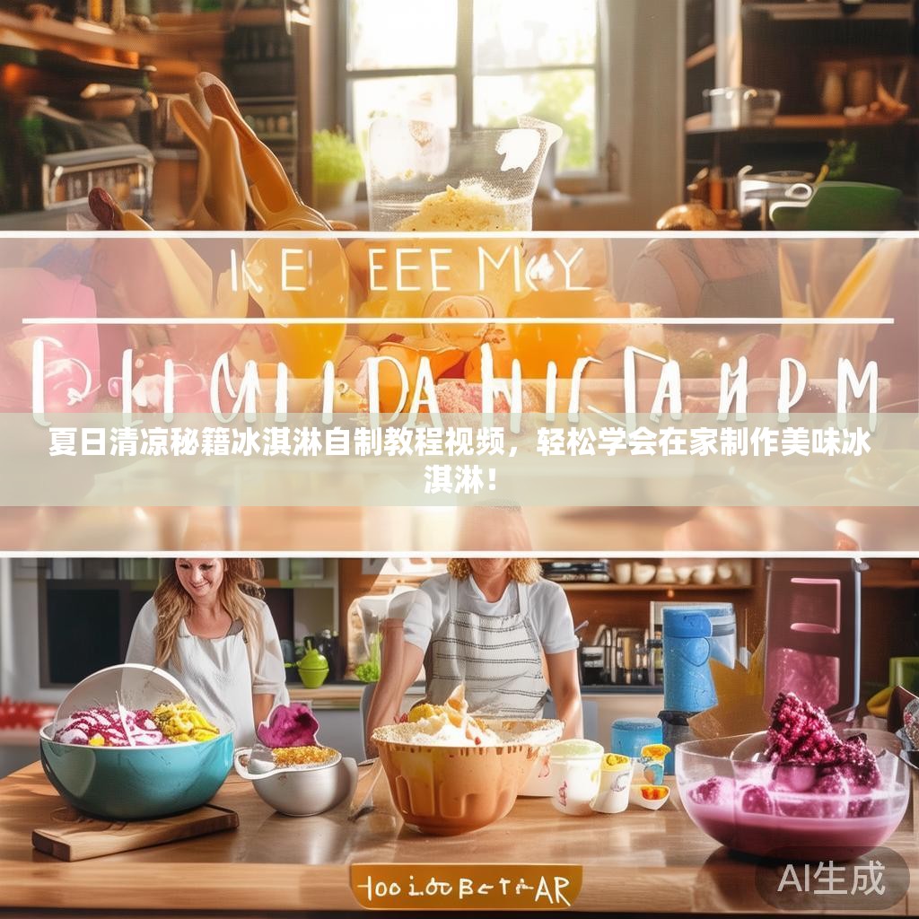 夏日清凉秘籍冰淇淋自制教程视频，轻松学会在家制作美味冰淇淋！