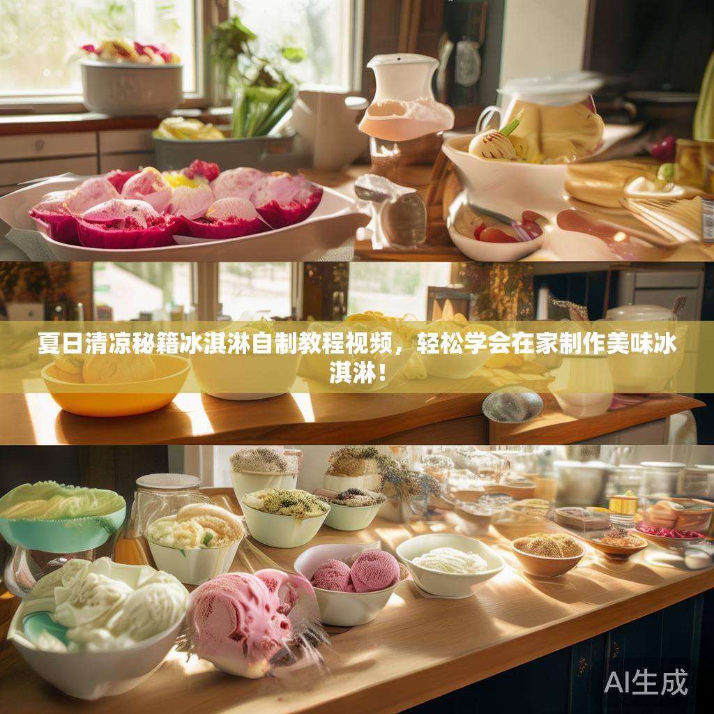 夏日清凉秘籍冰淇淋自制教程视频，轻松学会在家制作美味冰淇淋！